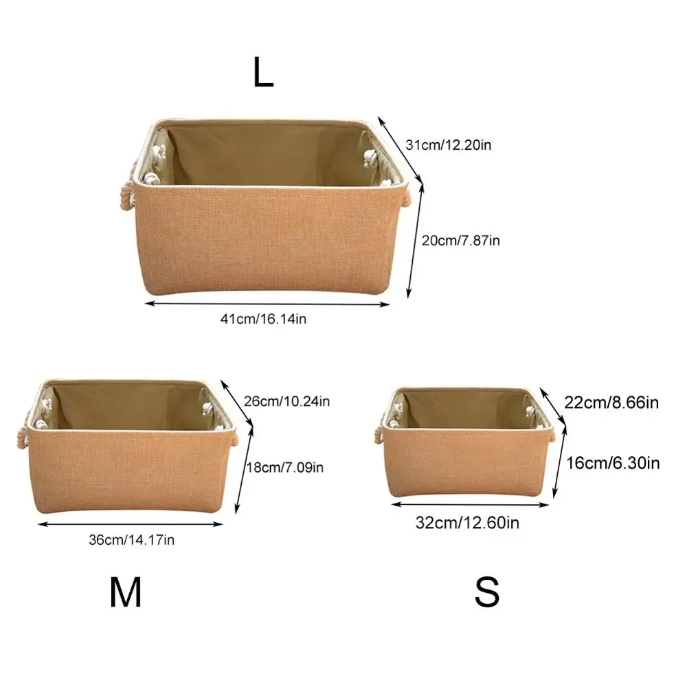 DIY Portable Desktop Storage Basket Sundries UnderwearToy Storage Box Cosmetic Book Organizer Stationery Container Laundry Baske