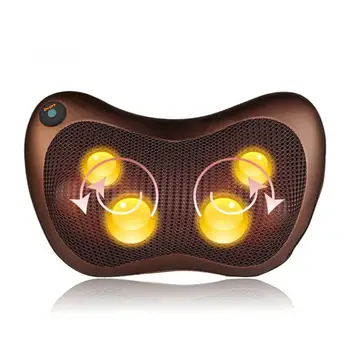 

Car Electric Heating Kneading Relax Neck Shoulder Back Pain Body Spa Deep Massage Pillow Massager Device EU Plug