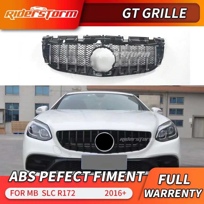GT решетка для R172 GT решетка для Mercedes-benz SLC класс R172 хромированная гоночная решетка SLC260 SLC300 сетка переднего бампера