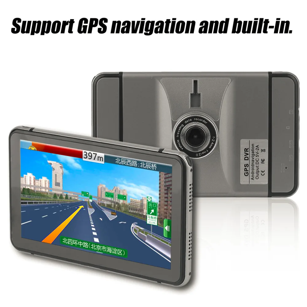 

Automobile 800*480 Pixel GPS Navigation DVR Rear View Manually 350 Degree Rotation Navigator Car Styling