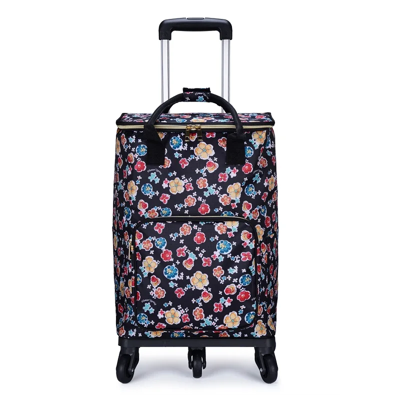 Дорожная сумка для чемодана, багаж, сумка из ткани Оксфорд с колесом, продуктовая корзина, 52*35*18 см на колесиках