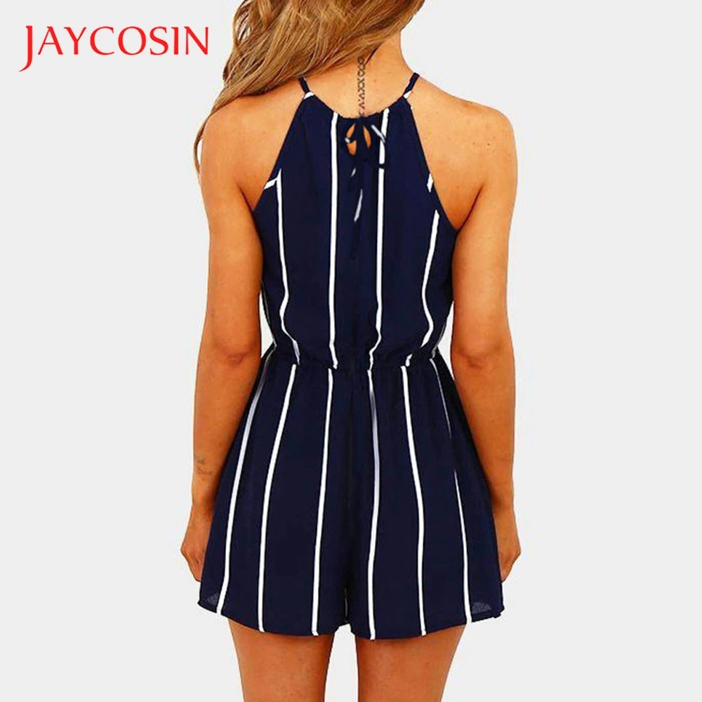 JAYCOSIN, полосатые, с принтом, женские, без рукавов, плоские брюки, спортивный костюм, качественный материал, летняя, свободная, повседневная одежда