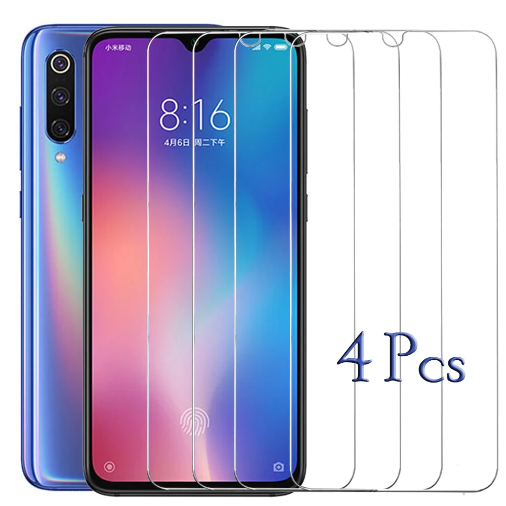 Защитное стекло для Xiaomi Mi 9 10 8 Lite 9T закаленное 4 шт. | Мобильные телефоны и