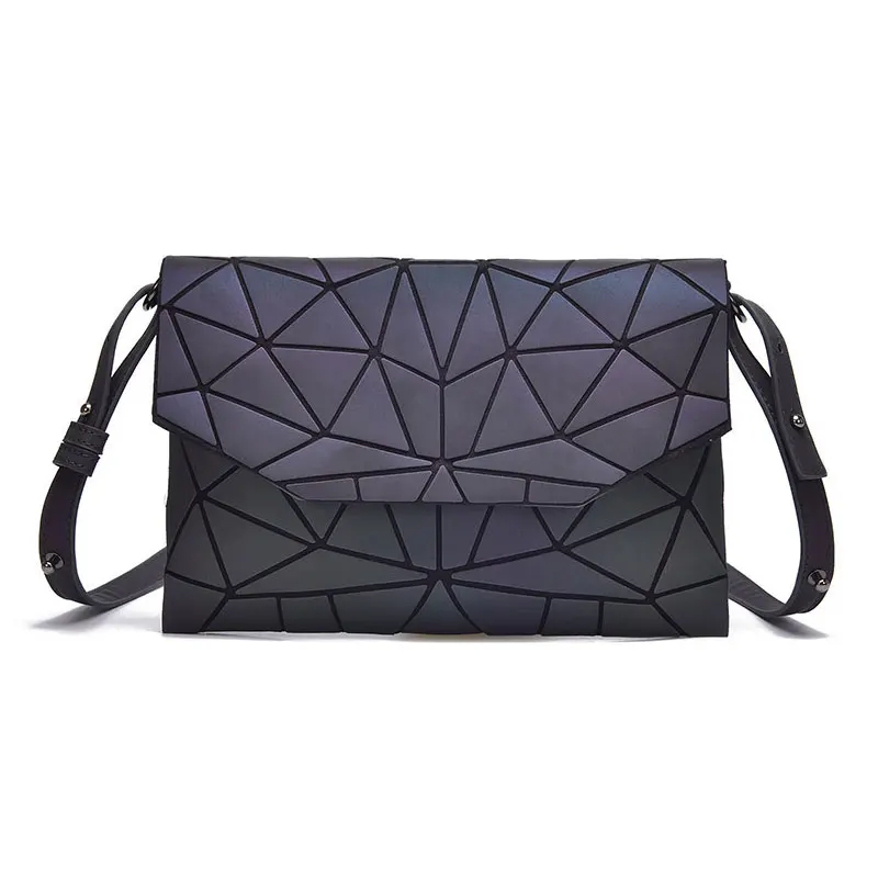 Модные светящиеся сумки-мессенджеры с геометрическим рисунком повседневная