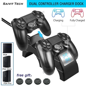 

PS4/Slim/Pro Dual Wireless Controller Charger Station&Joystick Gamepad Fast Charging Dock for Sony PlayStation PS 4 DualShock 4