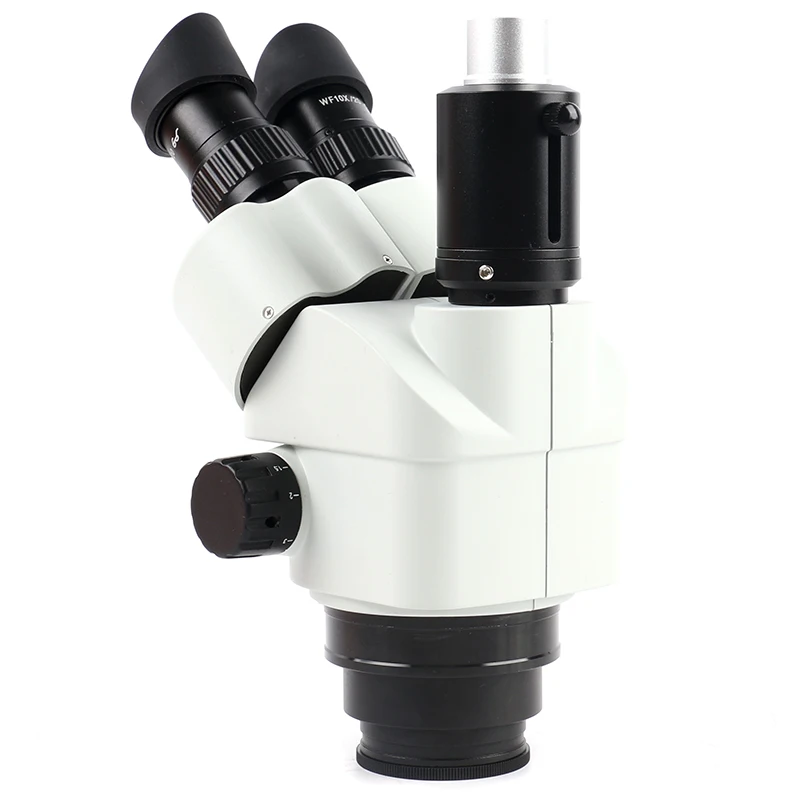 7X-45X Simul-Focal Zoom стерео микроскоп тринокулярный микроскоп головка+ 0.5x 2.0x Вспомогательный объектив