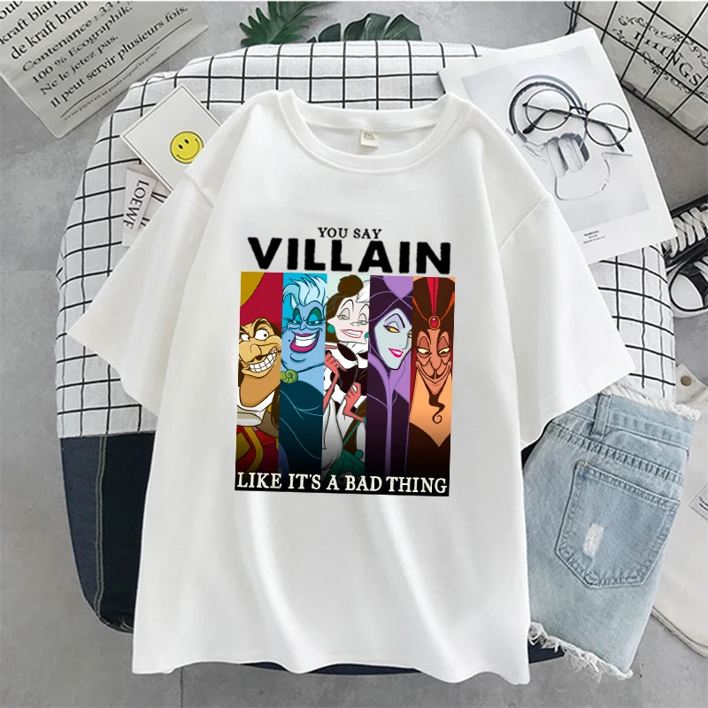 2020 Disney Autumn New Fashion Villains Bad Girl Have More Fun t-shirt Graphic Tops Tees 90s Harajuku T-shirt Gothic T-shirt funny t shirts Tees