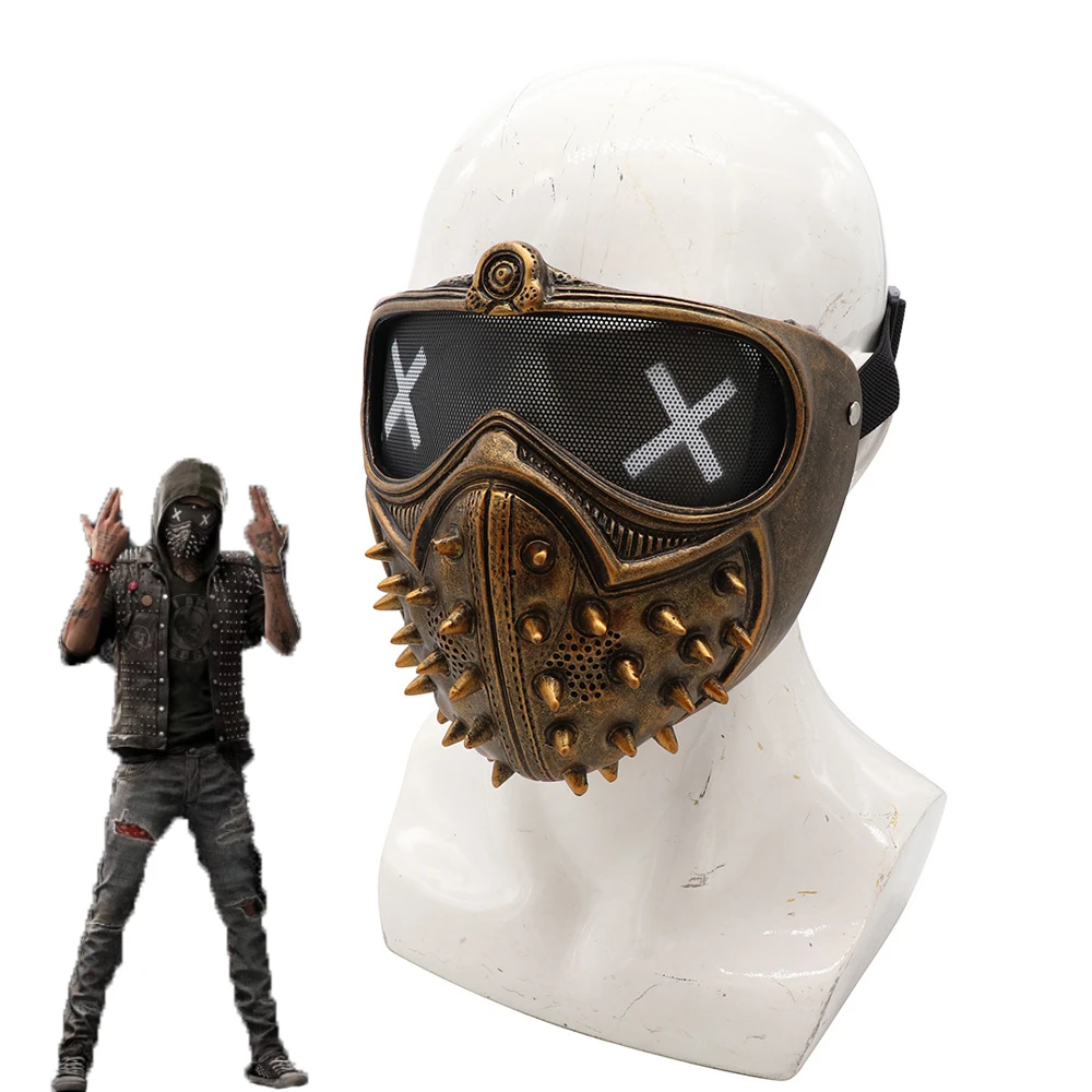 Game Watch Dogs 2 Wd2 Mask Marcus Holloway Wrench Cosplay Rivet Face