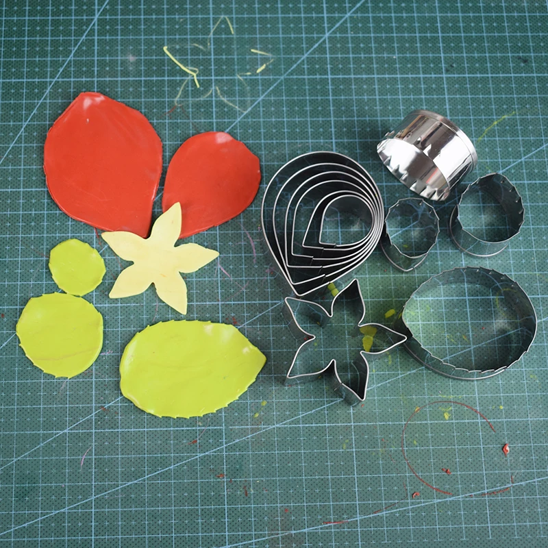 11 шт./компл. дизайнерские DIY для цветов из мастики резинки нержавеющей стали