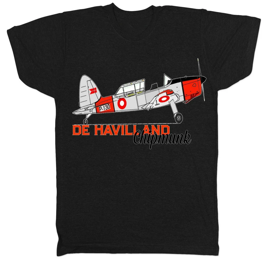 AEROPLANE DE HAVILLAND CHIPMUNK PLANE RETRO CLASSIC MOVIE FILM Tops Tee T Shirt Loose Size Top T-Shirt |