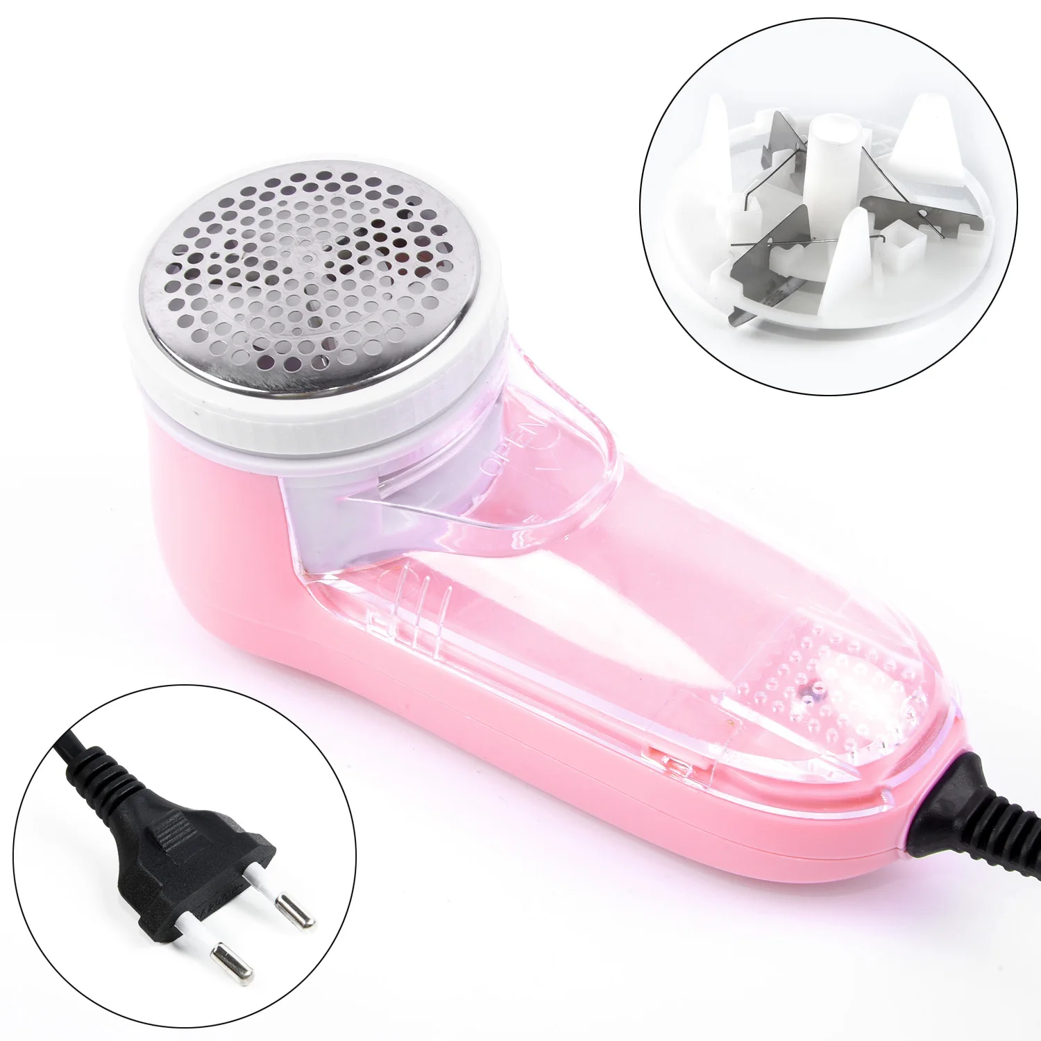 

Eu Type Shaver Fabric Lint Remover Fuzz Electric Fluff Portable With Brush&blade