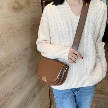 

Korean PU Leather Handbags Shoulder Messenger Bag Women Leather Retro Small Crossbody Bag for Vacation and Travel