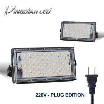 

LED Flood light 50W AC 220V 230V 240V Warm Light White Light With Plug IP65 Waterproof Outdoor Floodlight Lamp Street Lights