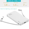 FERISING With Cable Power Bank 10000mAh USB Portable Charger PowerBank External Battery Charging Pack For iPhone Samsung Xiaomi ► Photo 2/6