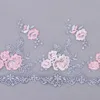1Y Pink Floral Embroidery Venise Lace Fabric Trim Applique Sewing Craft 20cm Width For Dolls Women Dress ► Photo 3/5