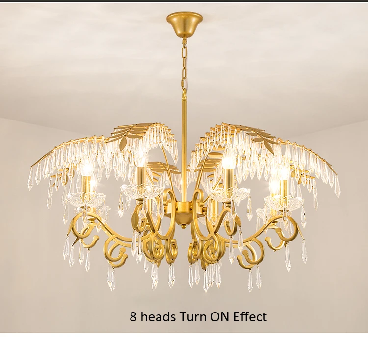 Crystal Chandelier Indoor Lighting Chandeliers Ceiling For Living Room Bedroom Kitchen Avize Gold Lustre Cristal Light Fixtures mini chandelier