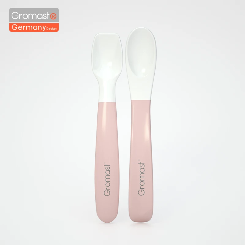 

High Temperature Healthy Silicone Spoon like pacifier Baby Feeding Spoon set with box Boy Girl Tableware