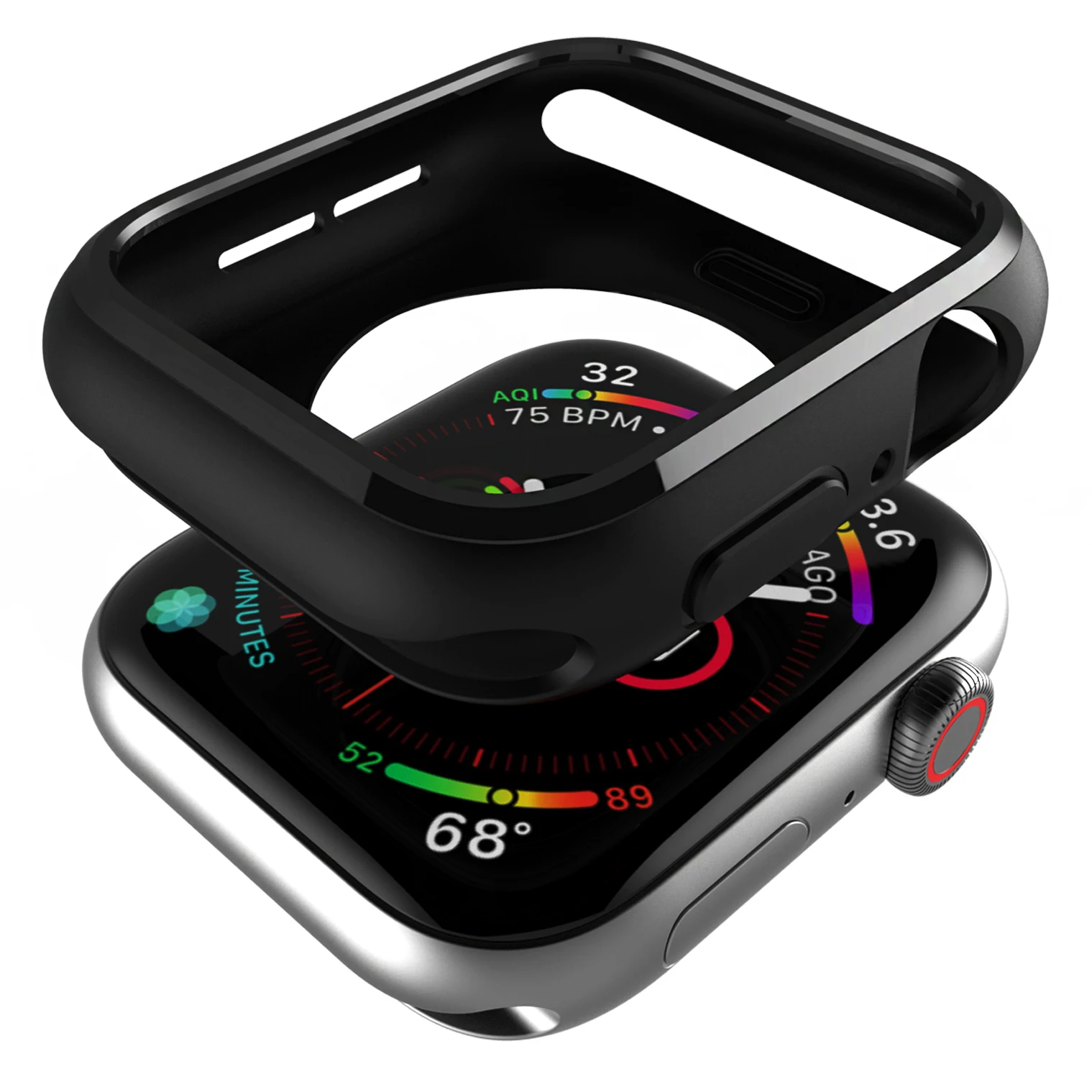Бампер для apple watch series 5/4 40 мм 44 чехол для наручных часов iwatch, черный ТПУ чехол slim fit протектор ультра-тонкий полоса 40 мм 44 мм