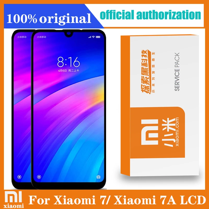 Оригинальный ЖК дисплей для Xiaomi Redmi 7 7A сенсорный экран дигитайзер в сборе Redmi7 Redmi7A сменный экран|Экраны