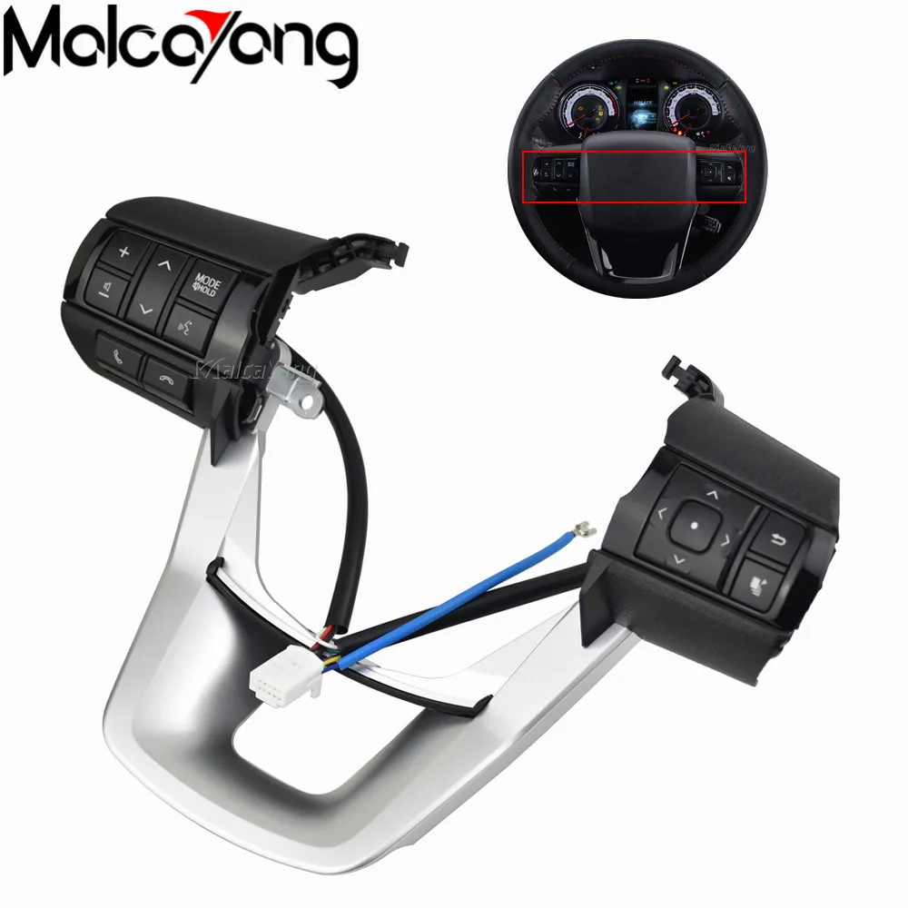 Car -styling buttons For Toyota Hilux Revo Rocco Fortuner 2015-2020 Multi-function Car steering wheel control buttons