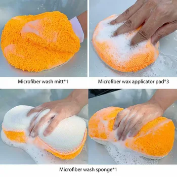 

Microfiber Car Cleaning Tools Washing Detailing Automotive Care Supplies