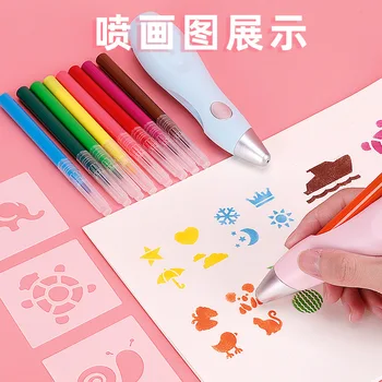

Kawaii 12 Colors Electric Inkjet Printer Pen Set Cute Washable Watercolor Pen For Sketching Painting Drawing School Supplies