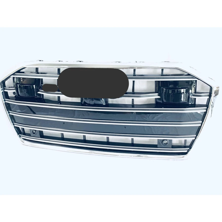 Per Griglia Anteriore Stile S6 Cromo Nero Per Audi A6/S6 C8 2019 2020 Con Accessori Per Lo Styling Dell'Auto Con Foro Acc