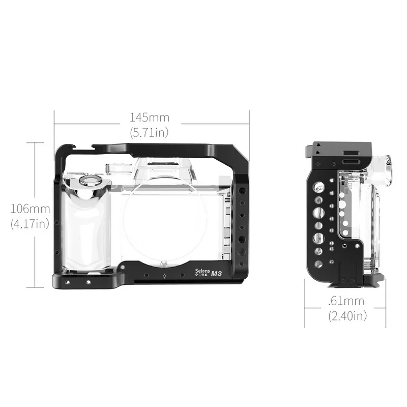 Gaiola da Liga de Alumínio de Selens Rápida do Tripé A7m3 para Sony A7miii para Montar a Extensão da Liberação A7iii A7r3 A7riii - - Image 4