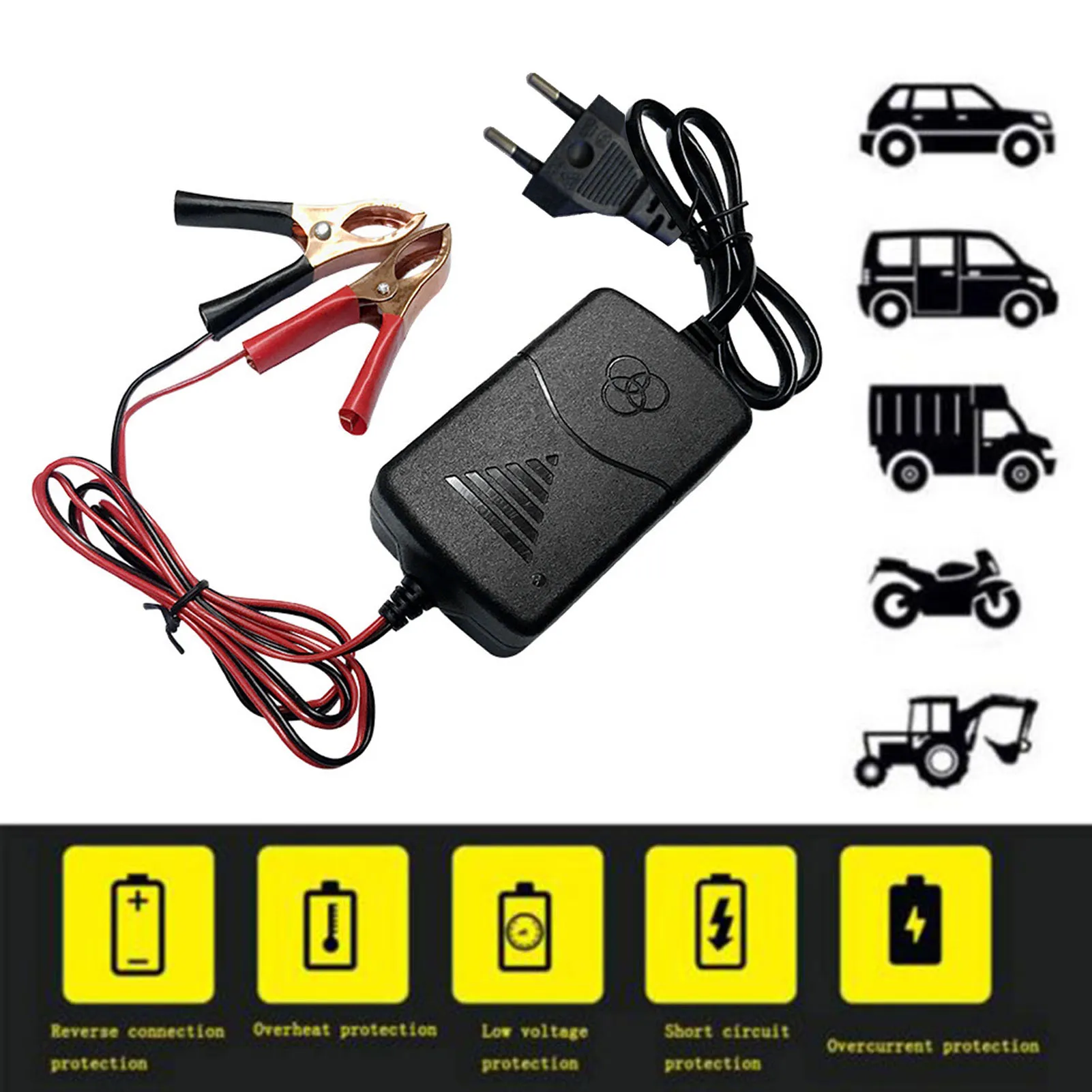 Portable Car Battery Charger 12V Car Battery Charger Automatic Battery Charger Power Puls Repair Chargers For Car Truck Motorcycle Accessories Cars Chargers