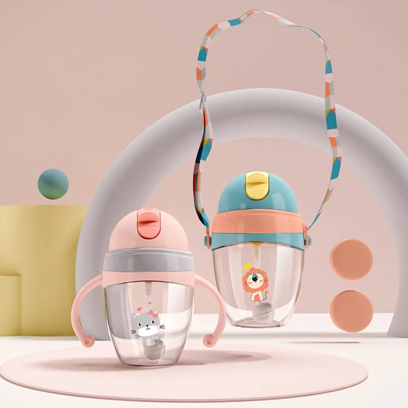 

Children's Learning Drink Cup Kindergarten Baby's Water Cup Anti Drop Leakage Anti Choking Baby Cup Baby Sippy Cup For 6-18M