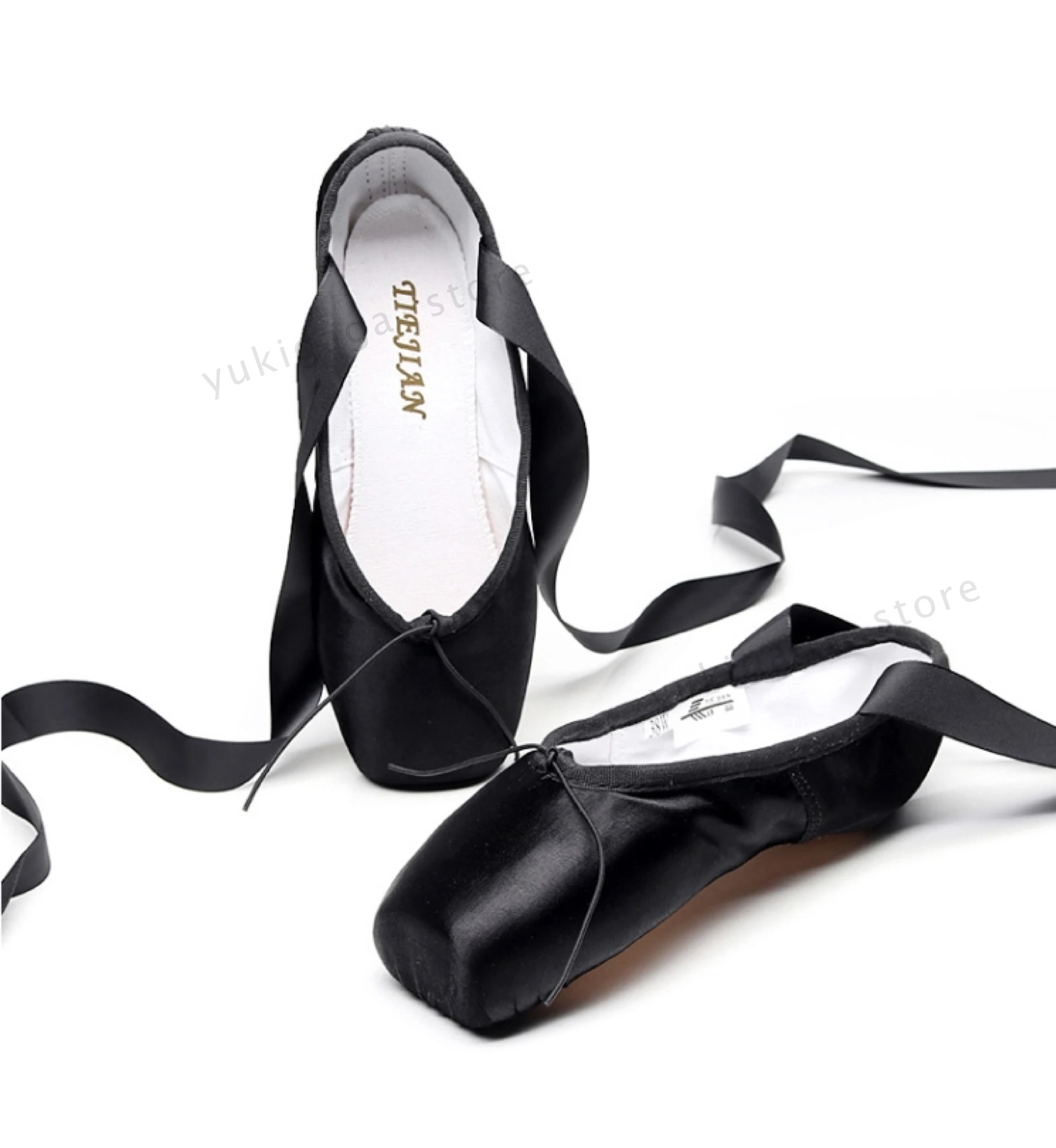 Tiejian/распродажа; атласные балетки; обувь для профессиональных девушек; женские балетки; Танцевальная обувь с лентами