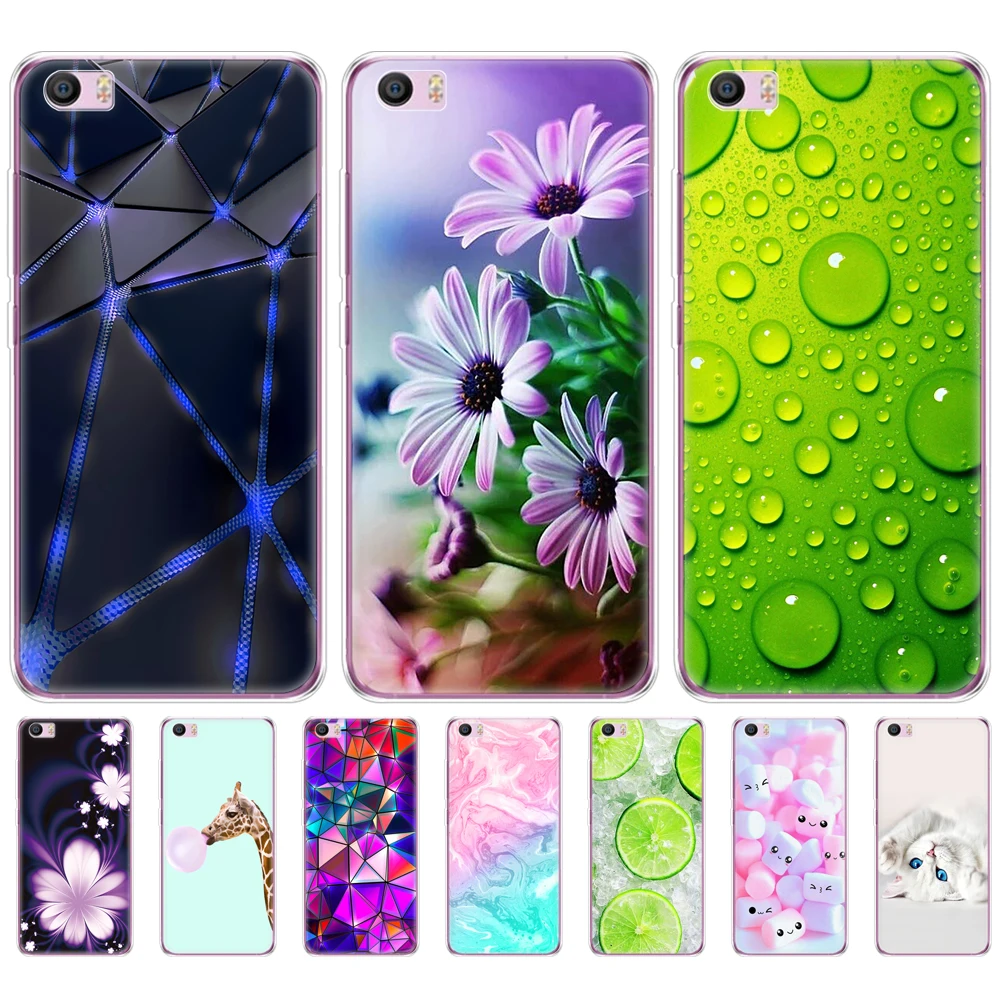 Pintura suave TPU casos para xiaomi Mi5 Mi 5 M5 carcasas transparentes para móvil para xiaomi mi5 mi 5 m5 de silicona de gato de dibujos animados de