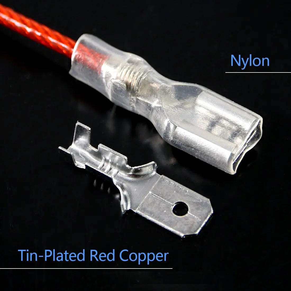  450PCS 2.8/4.8/6.3mm Assorted Automotive Splice Crimp Terminals Insulated Electrical Wire Butt Conn