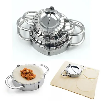 

Kitchen Stainless Steel Dumpling Mould Press Dough Pie Ravioli Mould Cooking Pastry Tooling Dumplings Jiaozi Maker Mould