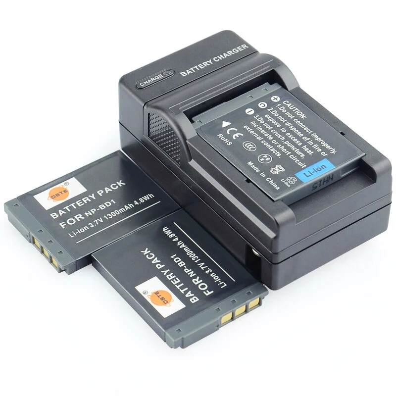 3Battery1Charger 3 шт. 1300 мАч 3,7 V NP-BD1 FD1 DSTE Камера Батарея Зарядное устройство для sony TX1 T2 T70 T77 T90 T200 T700 T900 цифровой Камера - Цвет: 3Battery1Charger