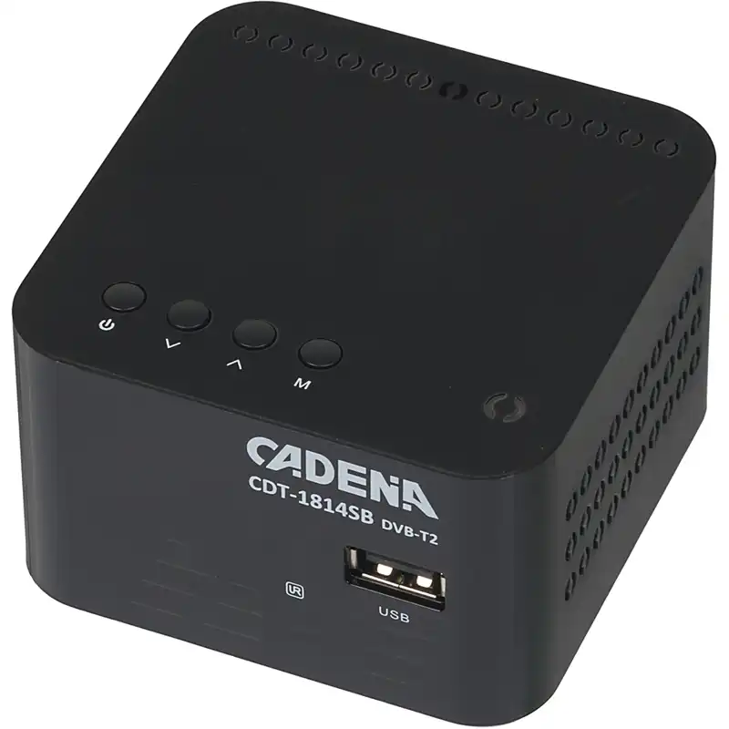 Ресивер DVB-T2 CADENA CDT-1814SB, черный, (046/91/00049598)