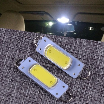 

DWCX 2 pcs 44mm Metal Car Interior Loop Festoon LED COB Light Bulb 560 570 576 212-2 Fit For Chrysler Dodge