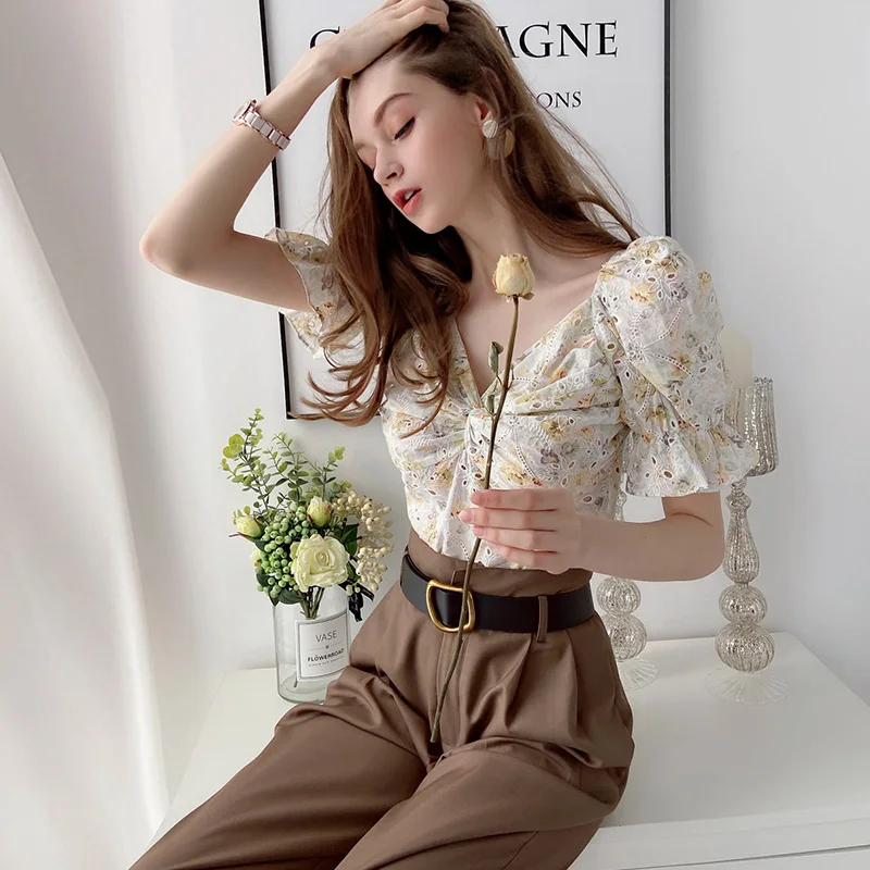 Dabuwawa Prairie Chic 2pcs Floral Print 