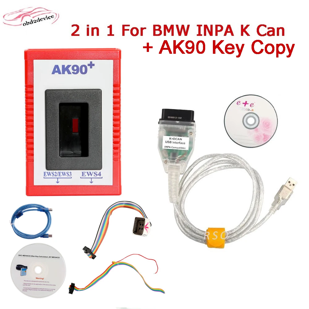 AK90 ForB/MW car Key Programmer V3.19 EWS 1995 to 2009 Ak90+ key program Car Keys + K CAN Cable FT232RL chip forB/MW 1998 | Автомобили и