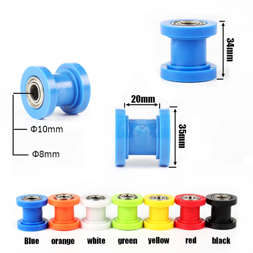 8/10mm Drive Chain Roller Pulley Wheel Slider Tensioner Wheel Guide For Enduro Motorcycle Motocross PIT Dirt Bike ATV CRF CR XR