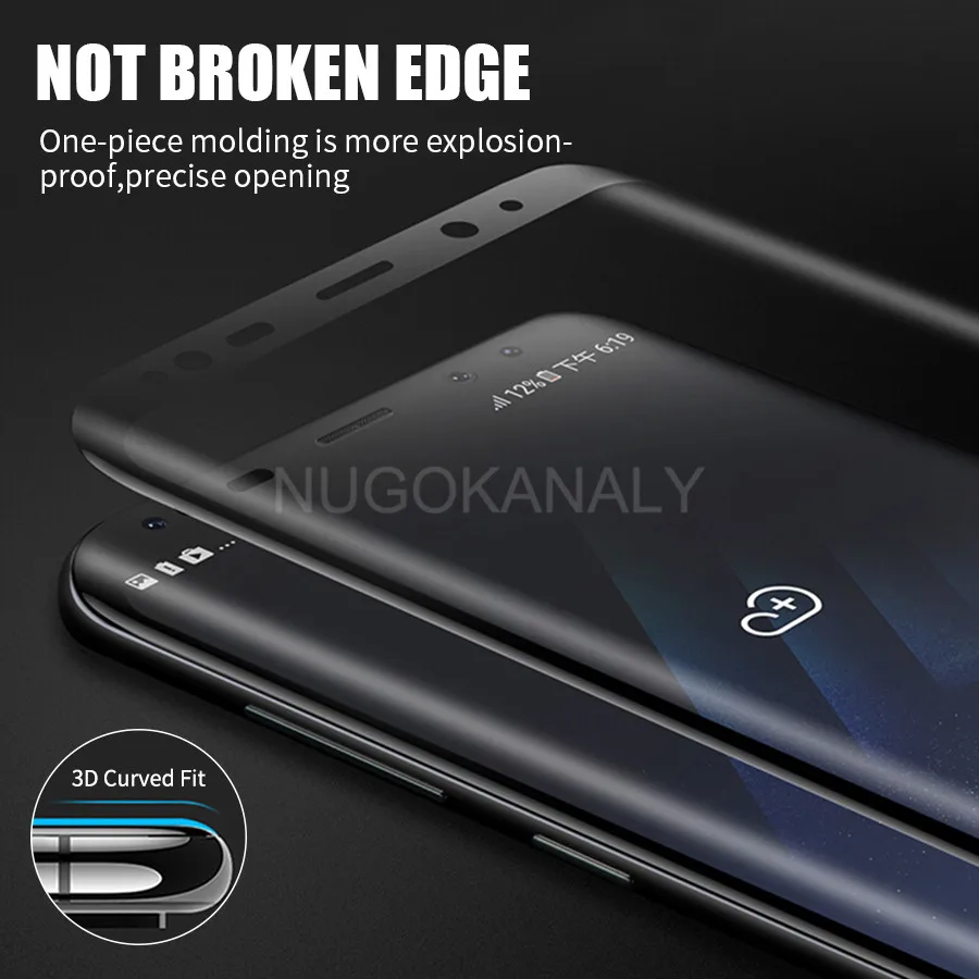 20D полное покрытие с изогнутыми краями закаленное стекло для Samsung Galaxy S10 S10e S9 S8 Note 10