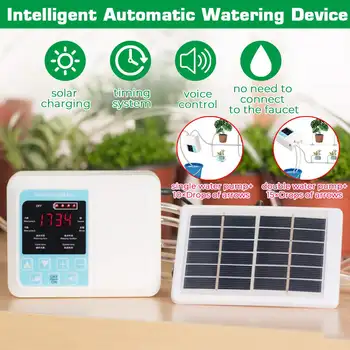 

Solar Energy Charging Potted Plant Drip Irrigation Timer System Double Pump Intelligent Garden Automatic Watering Device