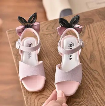 

2020 New Summer Sweet Princess Sandals Baby Fashion Breathable Hollow Toddler Shoes Soft Bottom comfortable Bow Girls Sandals