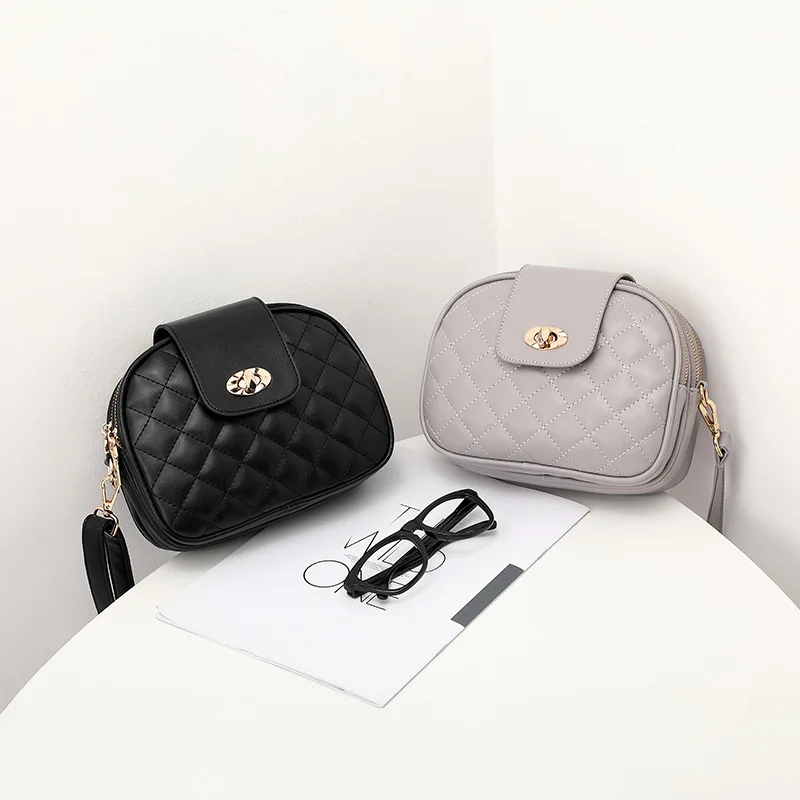 

Small Bag Women's 2019 New Style Korean-style Fashion Rhombus Small round Bag WOMEN'S Shoulder Bag Cosmetic Bag