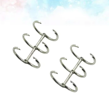 

6 Pcs 20mm 3-Ring Metal Silver Loose-Leaf Split Hinged Rings Scrapbooking Book Binder Rings for Diary Photo Album Binding