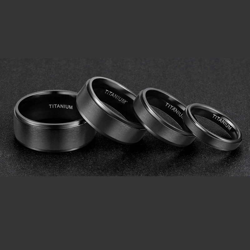 TIGRADE Anelli In Titanio Opaco – Larghezze 4, 6, 8, 10 Mm – Fede Nuziale Uomo E Donna, Ipoallergenico