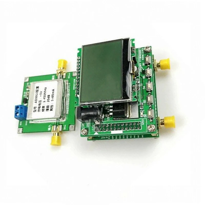 V2.0 DDS сигнал 100 МГц генератор кристаллов AD9910 плата+ MCU плата контроллера+ lcd+ RF усилитель T01019