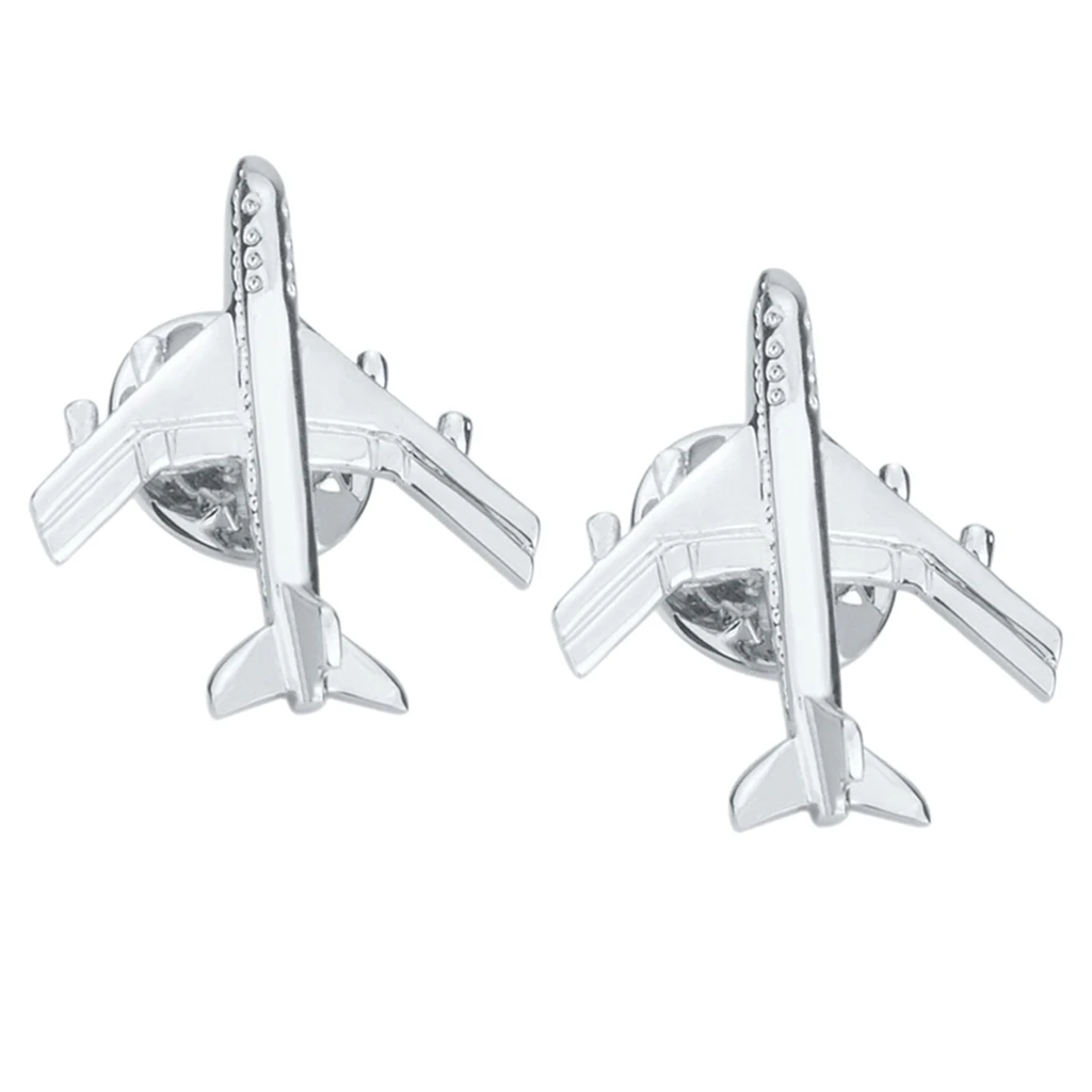 2pcs Brooch Aircraft Plane Fighter Jet Flight Model Pin Badge