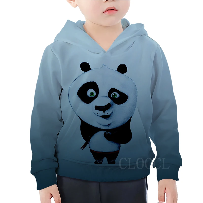 children Hoodie 5 Милая толстовка с капюшоном с изображением панды из аниме Kungfu, Детская толстовка с рисунком пирата, панды, толстовки с капюшоном для мальчиков и девочек, Повседневная Уличная одежда для детей - Цвет: children Hoodie 5