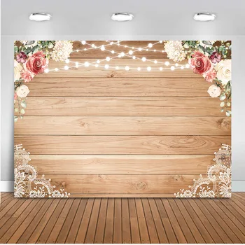 

Wedding backdrop for Photography Bridal Shower Party Decoration Background for Photo Studio Wooden Flower Wall Photocall Prop
